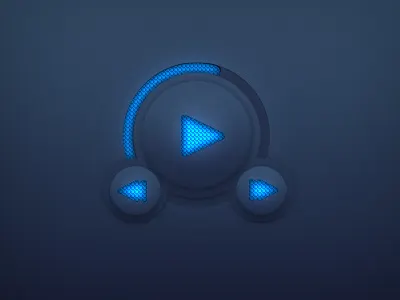 Player Widget Free PSD blue free led player psd style widget