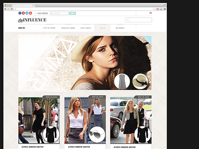 The Influence Website ui ux web design