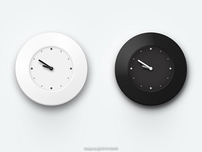White & Black Clock black clock icon time ui white