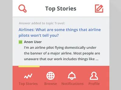 Quora iPhone Redesign (Free PSD) flat free freebie iphone psd quora