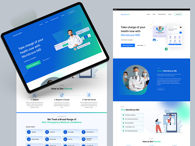 HealthCare Website - WorldCareMD appoinemnt doctor book doctor booking website doctor landing page doctor website health care healthcare website hospital website interface design landing page medicine website ui ui design ux visual design