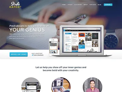 Style Hatch - Homepage company design product user interface web website
