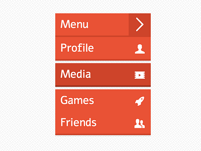 CSS Flatly menu code css css3 cssdeck design developement elements html interface interfaces live demo menu nojs online ui user interface ux webdesign