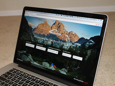 Camp The Rockies app application home homepage landing camping page ui user interface
