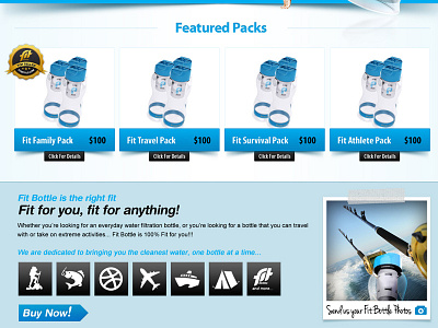 Fit Bottle - Ecommerce design ecommerce filter bottle home web website