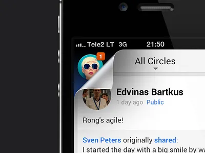 Google+ notification corner google notification