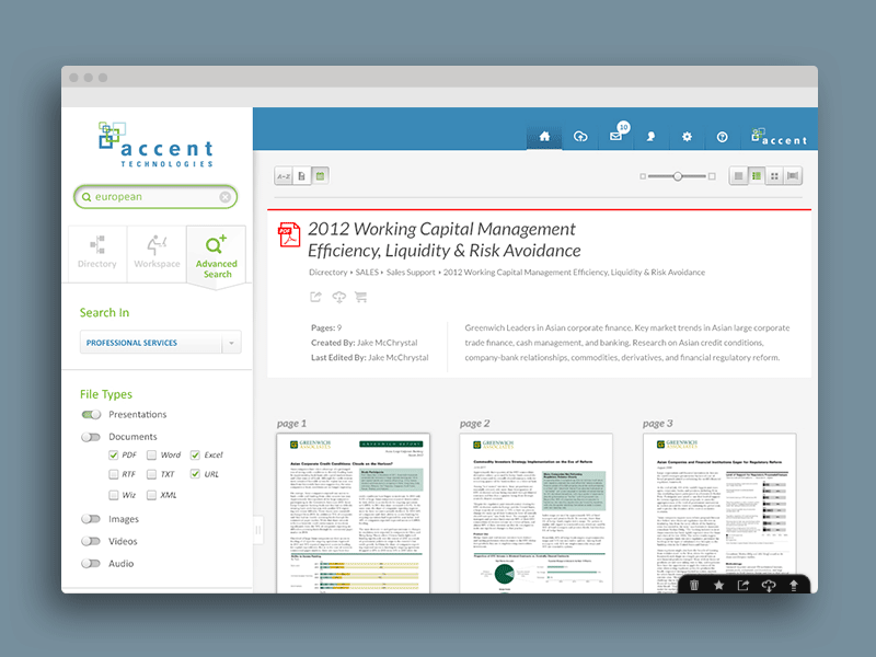 Asset Management Application application asset cart document drag drop interface management saas search ui ux