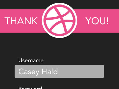 Dribbble First Small iphone login ui
