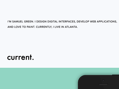 an idea. portfolio spacious tiny type