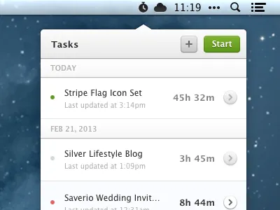 Tictoc Redesign 2x app application design osx retina timer timer app todo ui ux