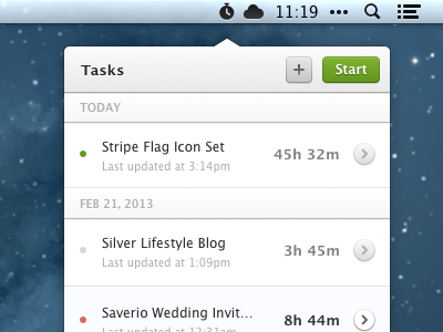 Tictoc Redesign 2x app application design osx retina timer timer app todo ui ux