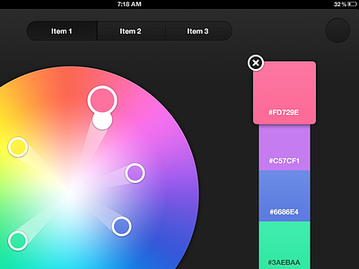 Color Picker App Practice app color colors interface ios ipad picker practice swatches testing ui