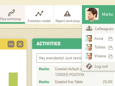 Admin panel dashboard