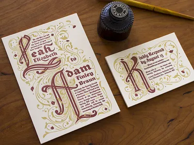 Adam & Leah's Invites invites wedding