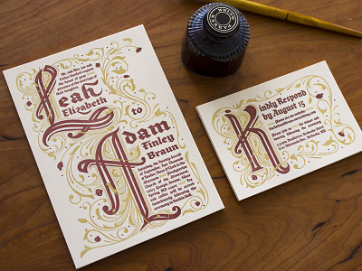 Adam & Leah's Invites invites wedding