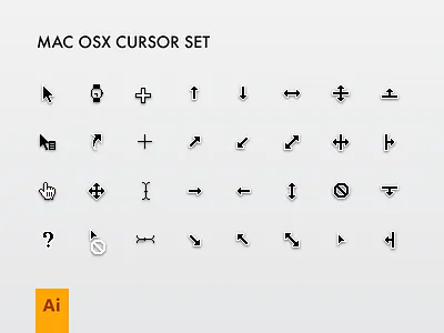 Mac Cursor Set ai cursor download free freebie illustrator mac resources set vector
