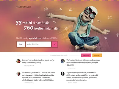 Take a nap ... find a babysitter ;-) children landing search web webdesign