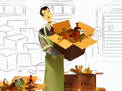 Stu's Kitchen Intro-5 clean css3 custom html5 illustration jquery