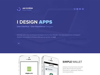Portfolio apps buttons design icons ios iphone logo personal portfolio site social web