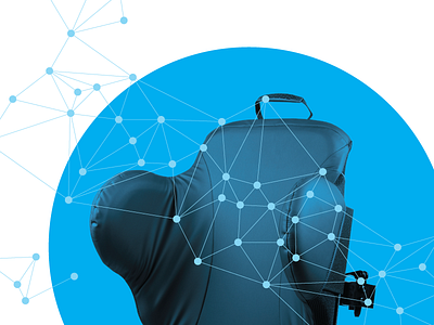 Quarterly Cover blue connect cover illustration web