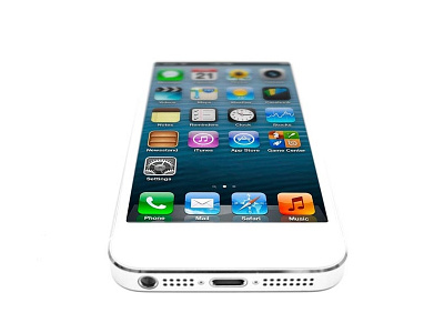 White iPhone with Mask blur iphone mask