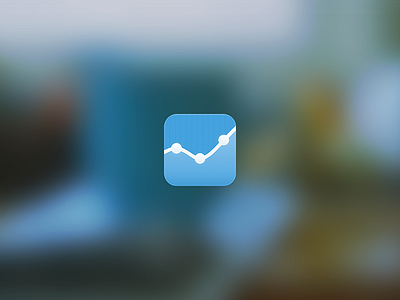 Analytics app icon analytics blue icon ios ipad iphone stats