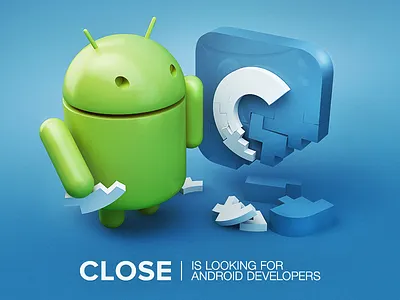 Close is hiring 3d android app close hiring icon ios logo sketch
