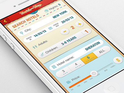 Travel app app filter hotel ios iphone search slider travel