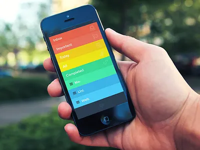 Todo List Concept app application color concept design flat ios list lowprofile mobile psd solid