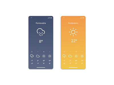 Weather App - UI Design brand branding graphic design logo minimal minimal app minimal web minimal web design minimalist ui ui design ui ux uiux ux ux design ux ui uxui vector weather app web design