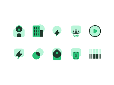 Multi-Tone Icons design green icon icons illustration multi tone