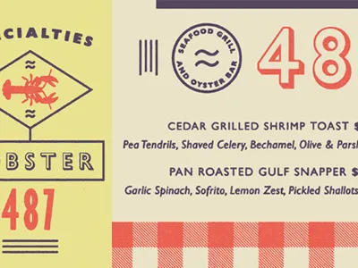 Gill Sans Specimen fonts.com gill sans picnic seafood textured type