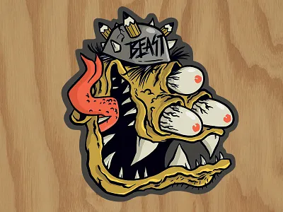 Beast Sticker creature fink monster thebeastisback