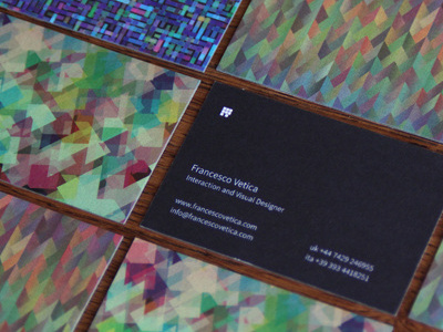 Francesco Vetica Business Card business card corporate identity designer logo moo pattern personal identity texture visual design