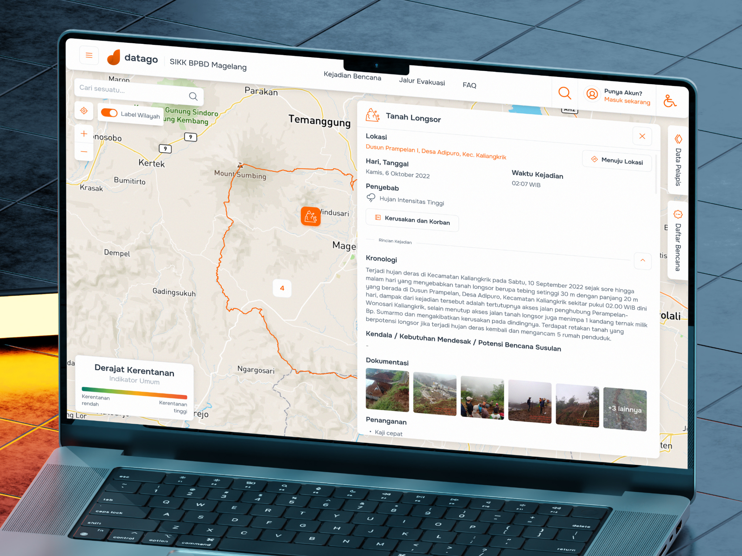 Datago - Government Portal 📈 data dashboard data panel datago design disaster map government government website map website municipal website open map orange ui ui design uiux ux ux design web design