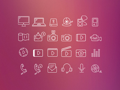 Swanky Outlines Icon set hardware icon set icons outlines pixelkit