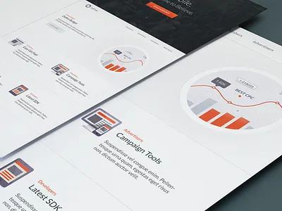 AdFrap Homepage flat ui mobile marketing website