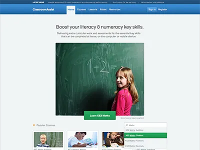 WIP Landing Page - Classroom Assist css3 education flat gradients grid html icons landing learning page parents platform schools sketch startup ui web web app