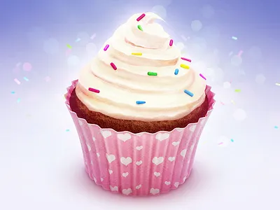 Cupcake Icon birthday cake candy chocolate cream cup cupcake gift glaze heart