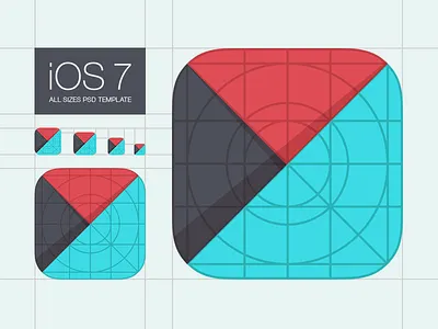 Template for iOS 7 App Icons adoptation all sizes apple flat grid guide icon icons ios ios 7 ios7 ipad iphone ipod m18 rounded corners style template touch