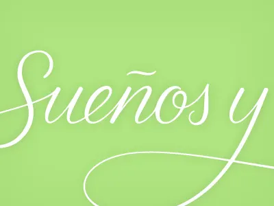 Sueños y Suerte. calligraphy dreams lettering luck tattoo type
