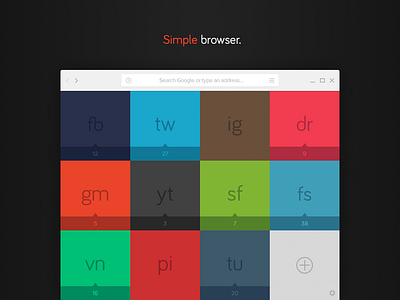 Simple Browser (Concept) bright browser browsing colors flat fonts fresh grid illustration pastel simple user interface web website