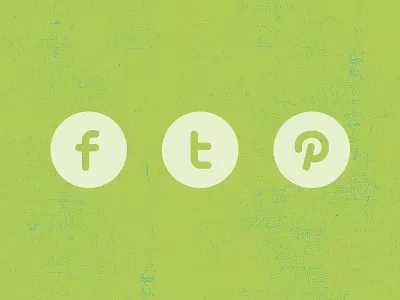 Freebie | Three Social Icons circle download facebook flat free freebie get green icon icons pinterest psd social stroke twitter