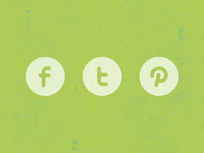Freebie | Three Social Icons circle download facebook flat free freebie get green icon icons pinterest psd social stroke twitter