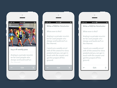 Note View app clean clean ui design grey greyscale ios iphone simple ui ui design white ui