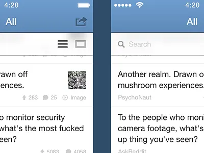 With or without depth? ios6 ios7