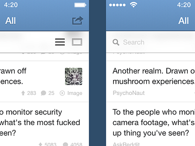 With or without depth? ios6 ios7