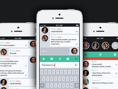 Group Chat App chat clean crisp flat ios7 message simple ui