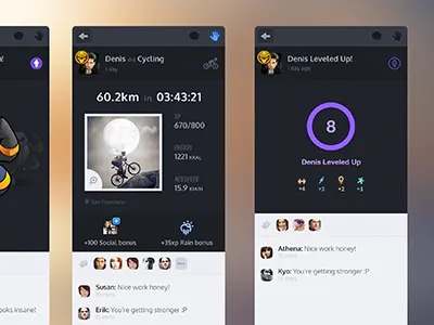 Healthy Heroes (details) activity app attributes exercise feed healthy heroes iphone ui ux