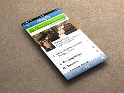 Attorneyfee Mobile Web Profile Pages apple attorneyfee blue button css green html ios iphone legal mobile mobileweb responsive ui web